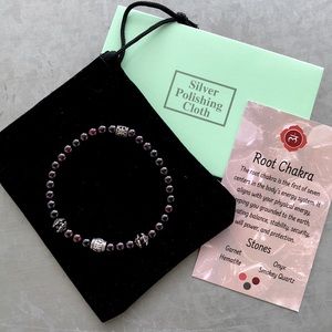 Garnet Root Chakra Yoga Bracelet